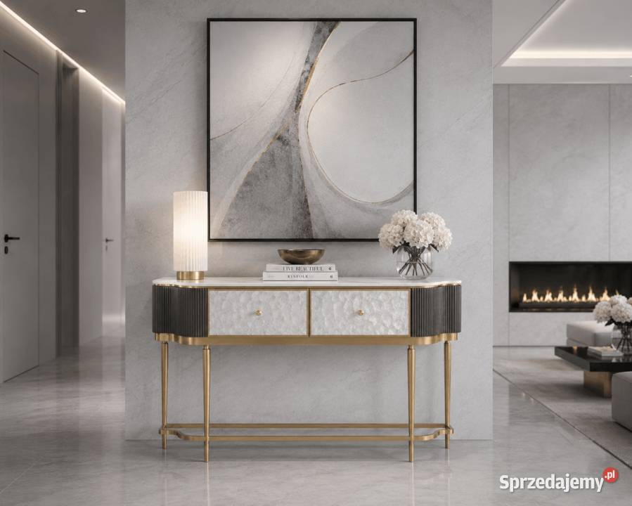 Grafitowa konsola glamour Champion 140 ryflowana Golkowice sprzedam