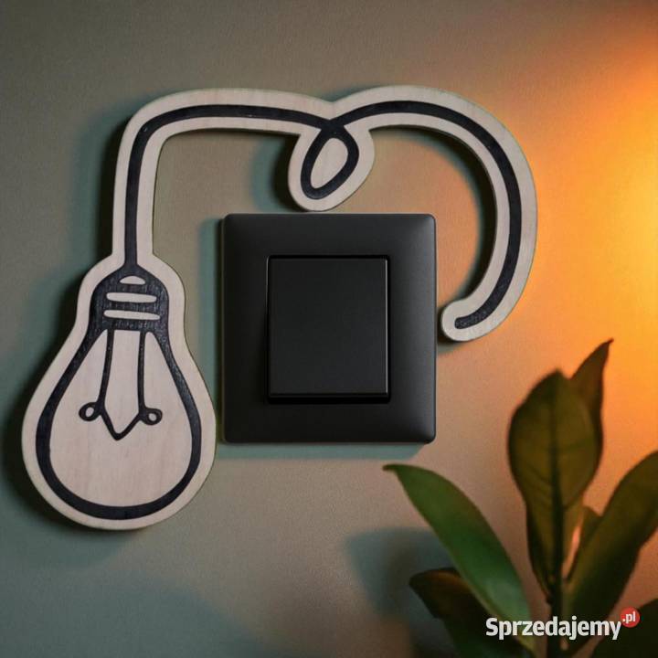 Drewniana Nakładka Dekoracyjna na Włącznik Kraków