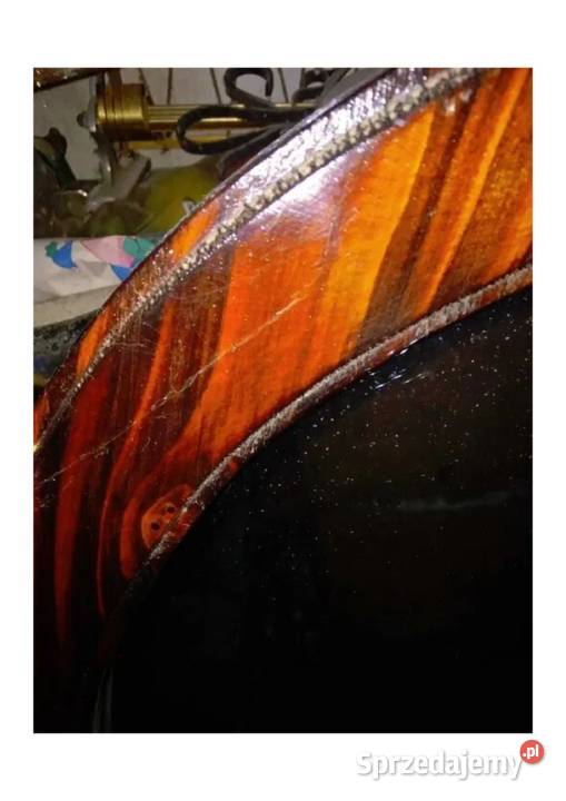 Lustro w drewnianej ramie drewniana rama brąz Łódź