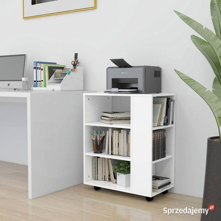 vidaXL Szafka na kółkach białaSKU808449 Pozostałe Szafki