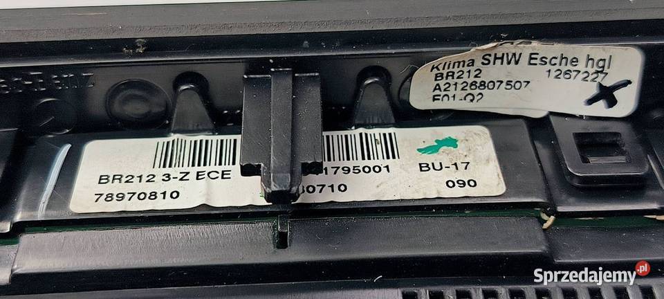 PANEL KLIMATYZACJI MERCDESBENZ W212 E350 Lipno