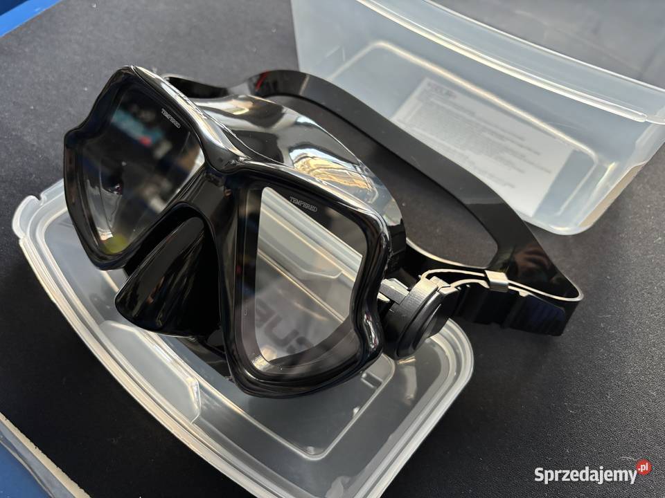 Maska Nurkowa Profesjonalna Orka czarny silikon Nurkowanie Bytom