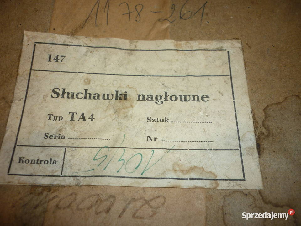 Słuchawki do radiostacji TA4 2200 om Elektronika podkarpackie Dębica