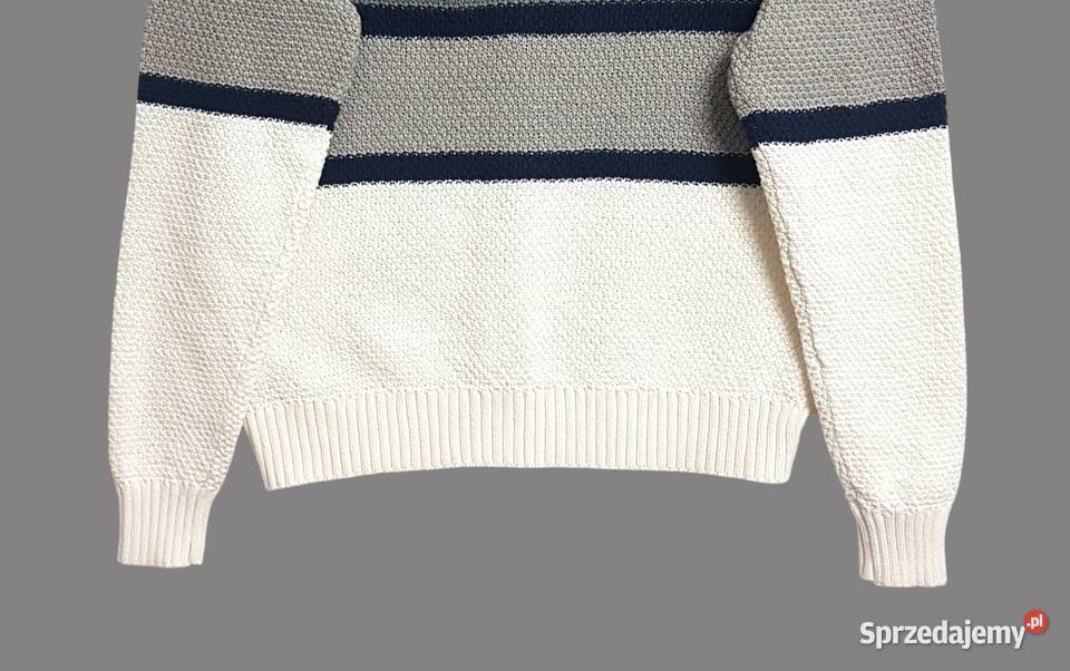 Damski bawełniany swetergolf w paski z długim Chrzanów