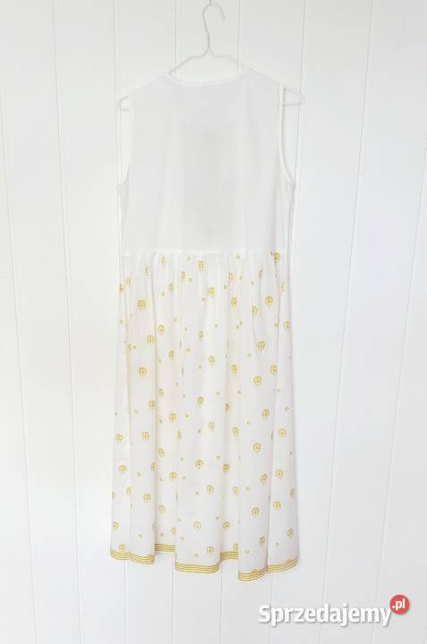 Nowa biała sukienka indyjska M 38 boho hippie Szczecin sprzedam