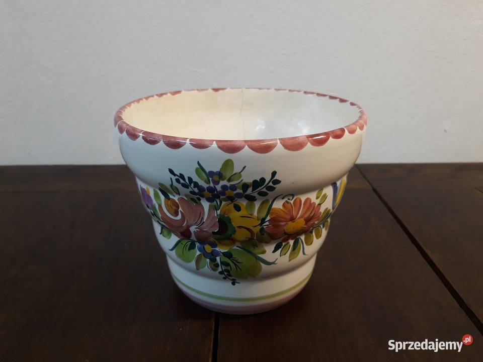 Doniczka ceramiczna Gmundner Austria ręcznie Olkusz sprzedam