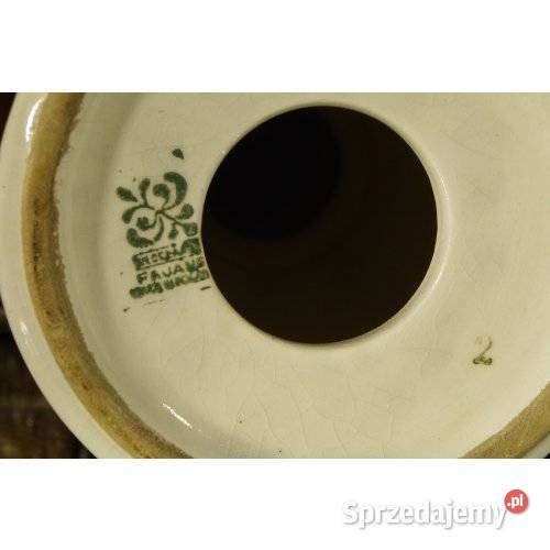 Świecznik ceramiczny ręcznie malowany motyw Porcelana i szkło