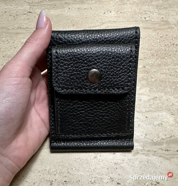 Portfel ręcznie szyty z dodatkową kieszonką na Maciejowice