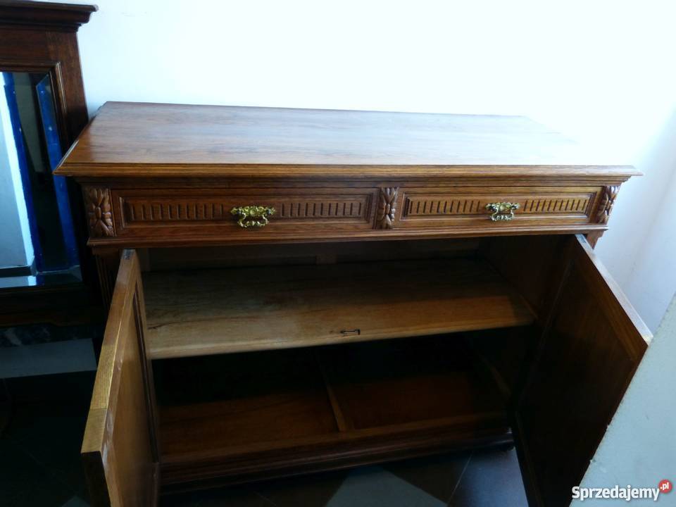 Piękna dębowa komoda secesyjnasklep Dąbrowa sprzedam