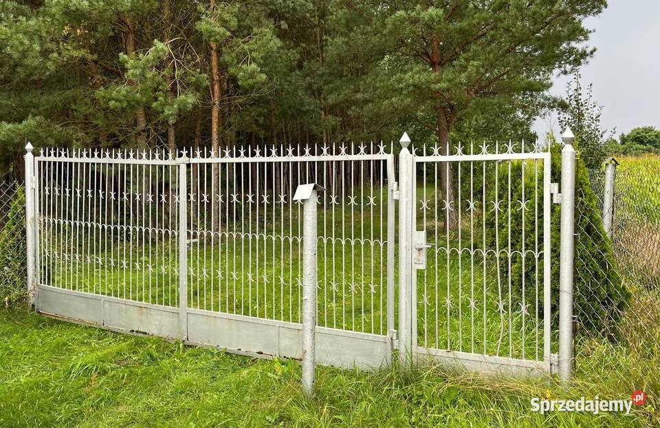 Brama wjazdowa dwuskrzydłowa ok 4 m furtka mazowieckie Krzynowłoga Mała