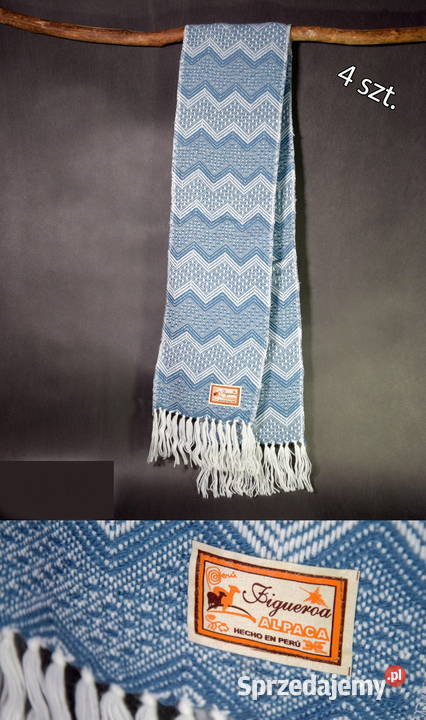 Szal Szalik Wełna Alpaki z Peru Unisex Unikalny Kudowa-Zdrój