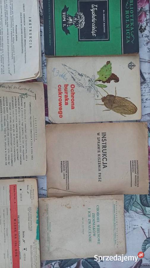 Książki rolnicze z lat 50 i 60 dot hodowli Wieluń sprzedam