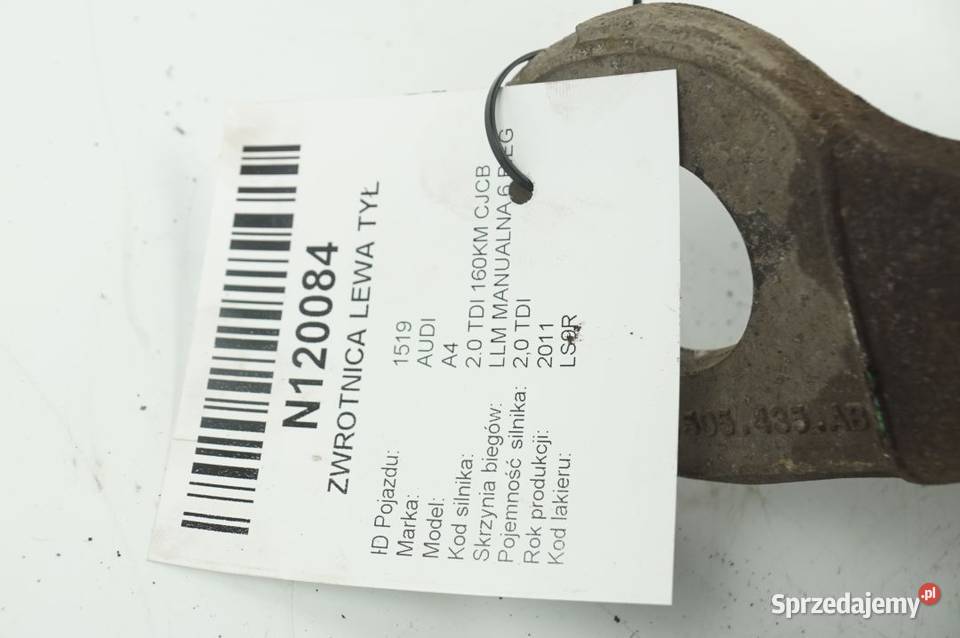 8K0501249F A4 B8 ZWROTNICA LEWA TYŁ kujawsko-pomorskie Lipno