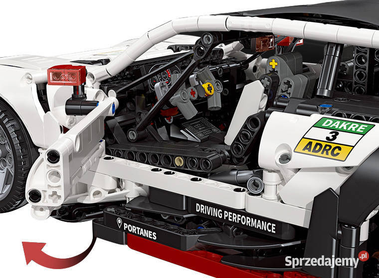 Klocki autko sportowe białe 2489 el otwierane mazowieckie