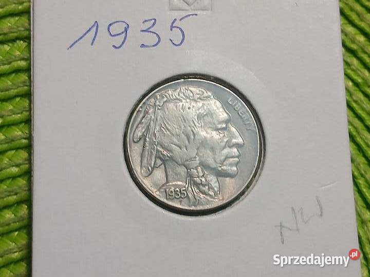 moneta USA 5 centów z 1935r Buffalo Numizmatyka Łomża
