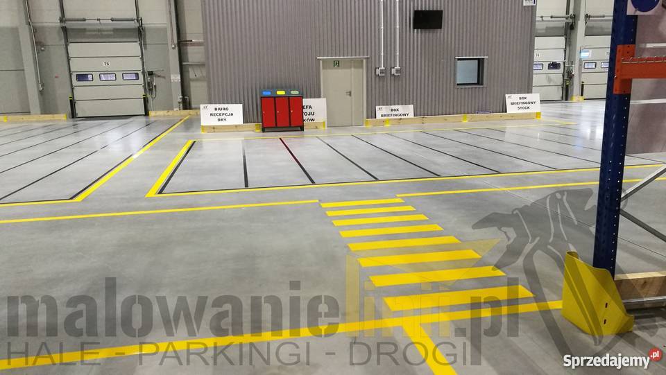 Malowanie linii oznakowanie poziome w hali śląskie Gliwice usługi