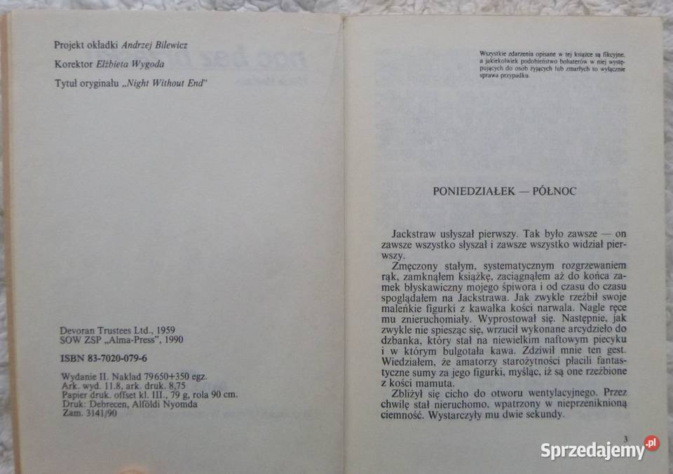 Noc bez brzasku Alistair MacLean Warszawa