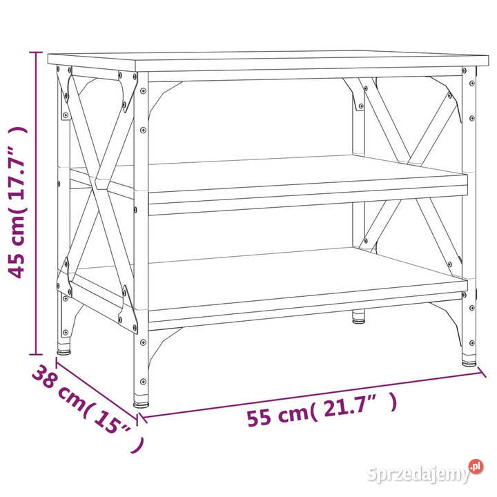 Stolik boczny czarny 55x38x45 materiał Warszawa sprzedam