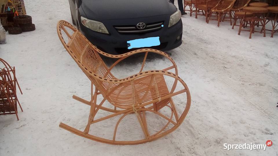 Fotel wiklinowy bujany Wieliczka