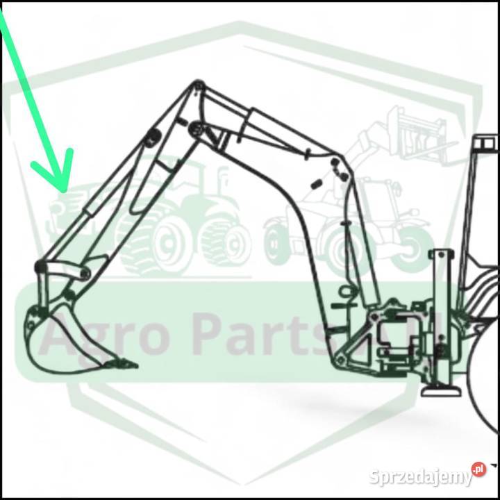 Siłownik tylnej łyżki 6111070M91 Terex TLB 860 Ciechanowiec