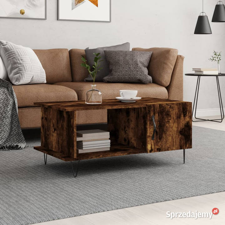Stolik kawowy przydymiony dąb 90x50x40 WM829489 Warszawa sprzedam
