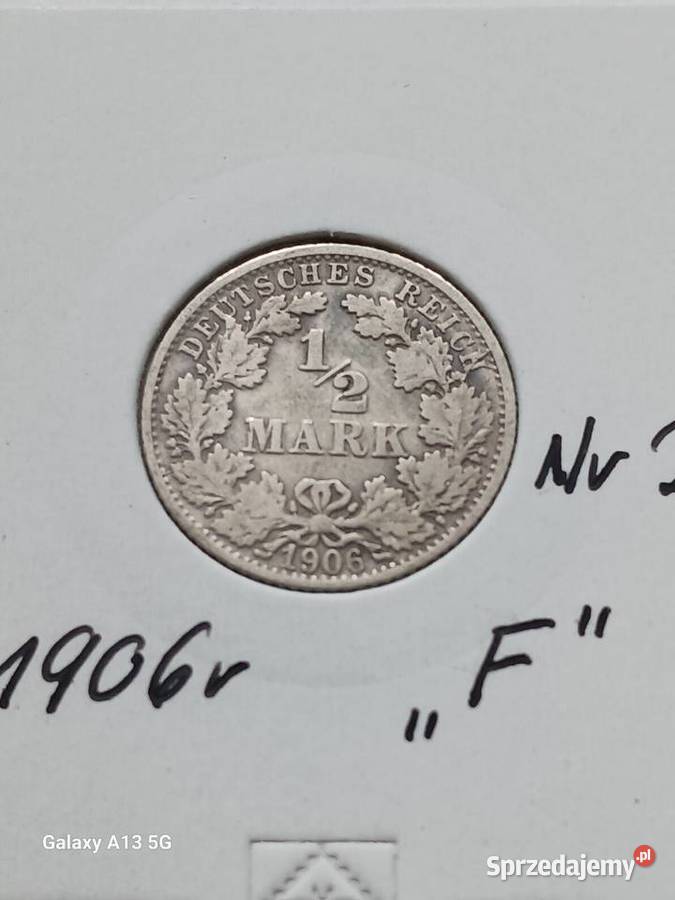 12 Marki Prusy 1906 r 2 mennica F Konin