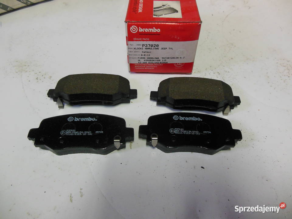 Klocki hamulcowe BREMBO P37027 68052369AB JEEP osobowe śląskie Kozy
