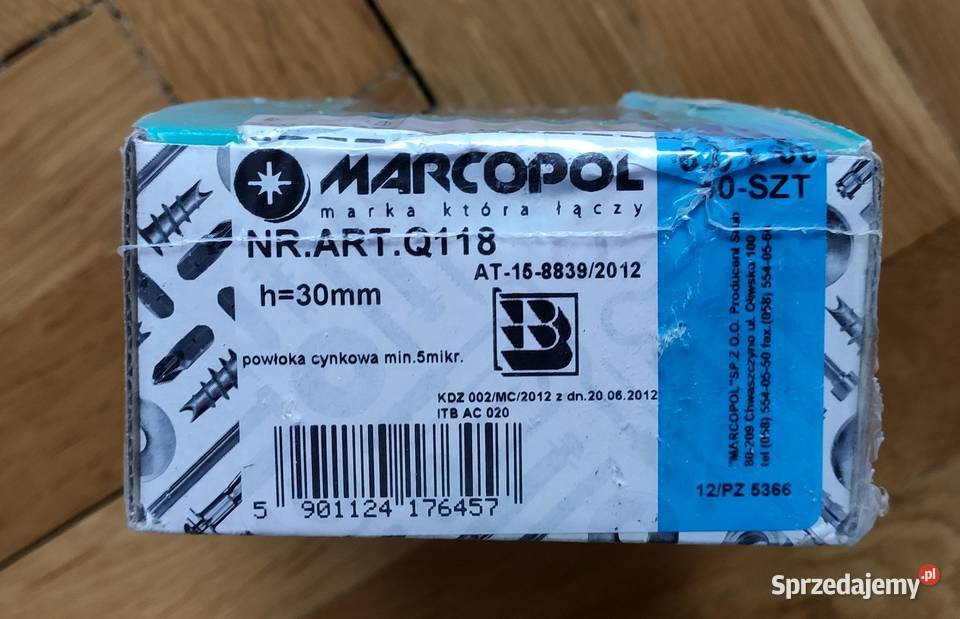 Kołki szybkiego montażu 6x60 z grzybkiem