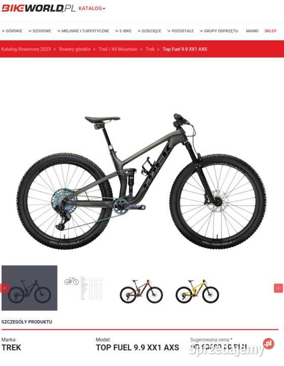 Trek TOP FUEL 99 XX1 AXS Reverb AXS IDEAŁ