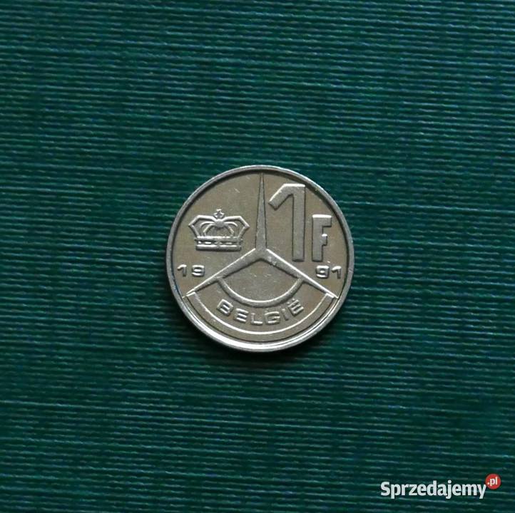 BELGIA 1 frank 1991r Napis holendersku BELGI Numizmatyka Gliwice