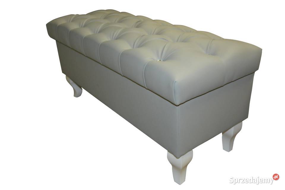 Szara elegancka pikowana Pufa kufer glamour Łódź