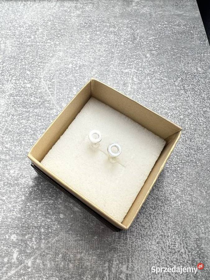 Kolczyki srebrne kółka koła