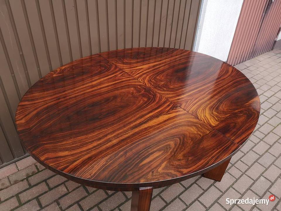 Stół ArtDeco Owalny Palisander Antyk Stary Swarzędz