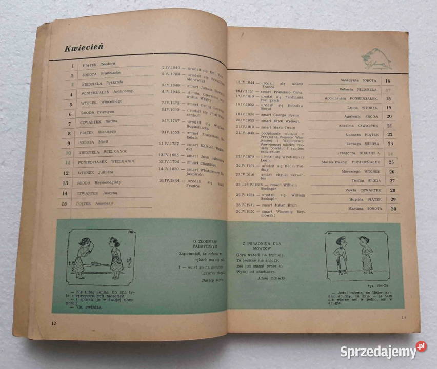 Kalendarz Szpilek 1955 Warszawa Pozostałe Kolekcje łódzkie Łódź