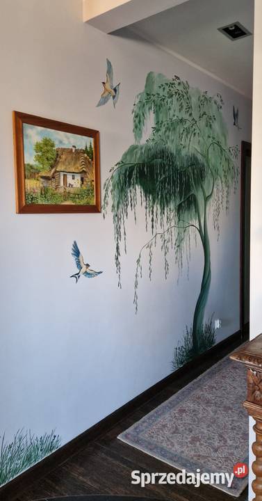 Malowanie ścian murale ozdabianie pokoju salonu małopolskie Kraków