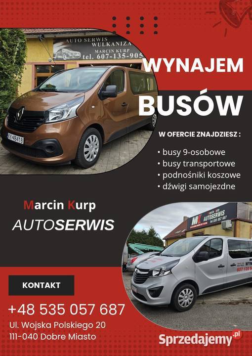 Usługi Dźwigowe | Podnośniki Koszowe | Laweta | Wynajem Busów