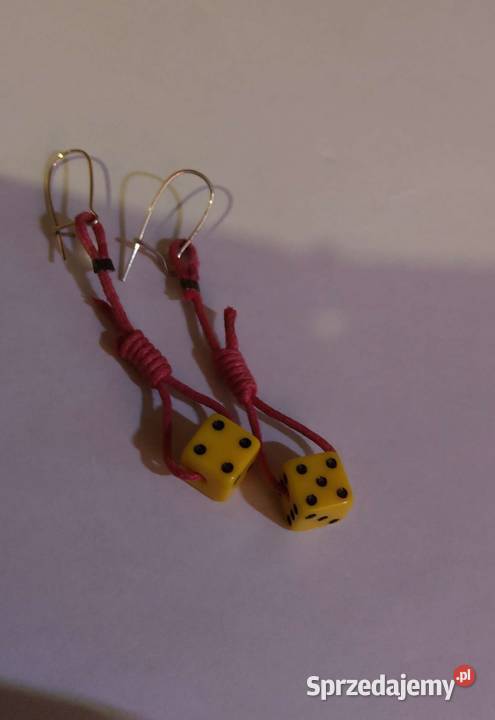 Kolczyki szubienica kostka do gry wysyłka Warszawa sprzedam
