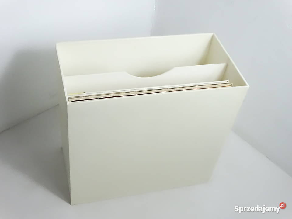 Duży stojak na płyty winylowe Vintage na 50 LP