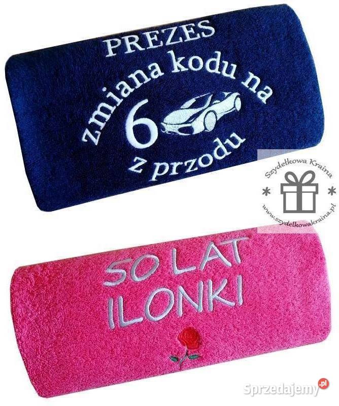 Prezent na KAŻDE URODZINY 1100 ręcznik z napisem Toruń