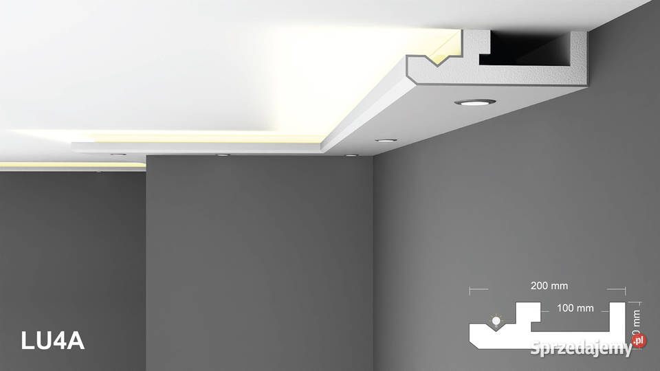 gzyms halogenowy LU4A sztukateria led utwardzany Warszawa