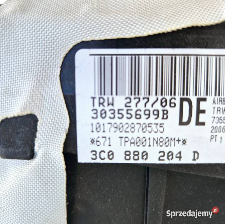 PODUSZKA POWIETRZNA AIRBAG PASAŻERA VW PASSAT B6 Działoszyce sprzedam