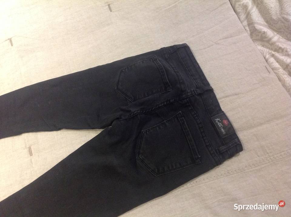 Spodnie Jeans Damskie Kate Paris r XS Czarne Nowa Sól