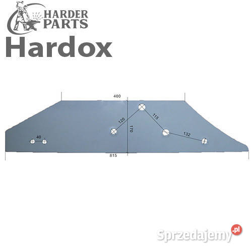 Płoza długa HARDOX 073605L części do pługa Suwałki