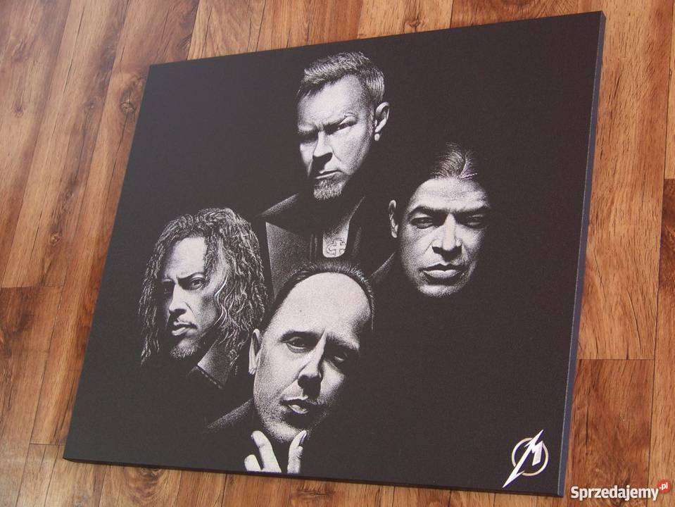 Metallica obraz ręcznie grawerowany w blasze świętokrzyskie Sandomierz