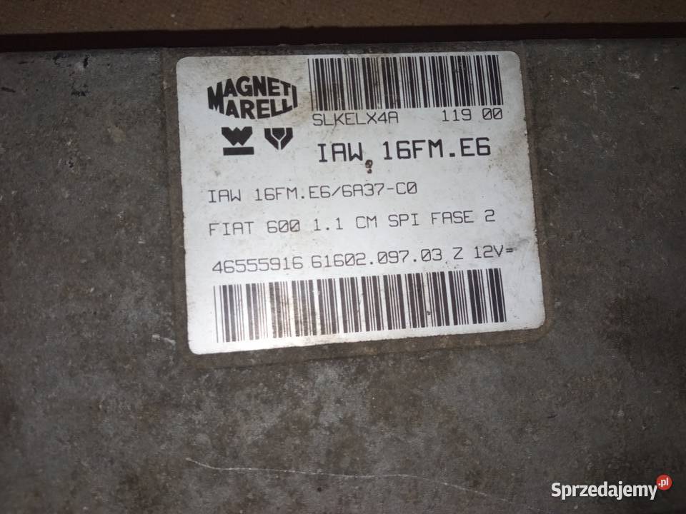 Fiat Seicento 11 SPI komputer IWA16FME6 Poznań