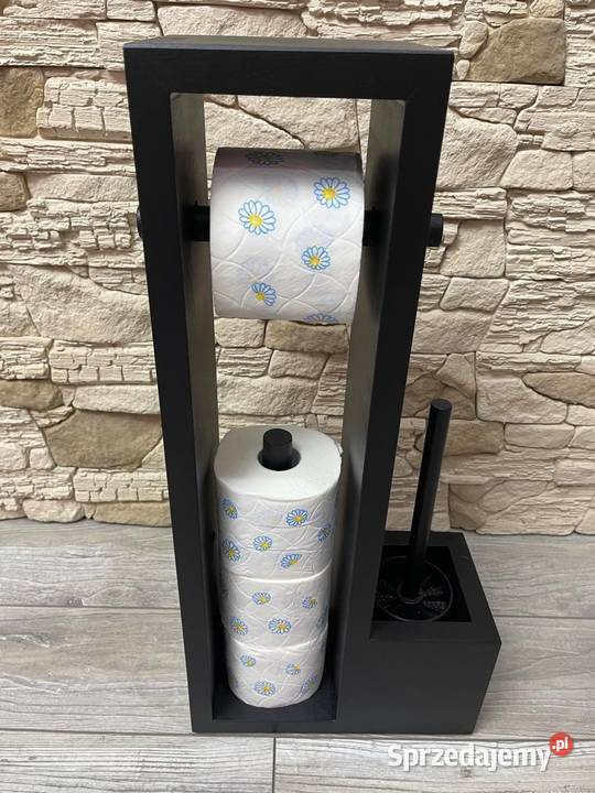 Stojak uchwyt na papier toaletowy szczotka do WC Uchwyty na papier Dębica