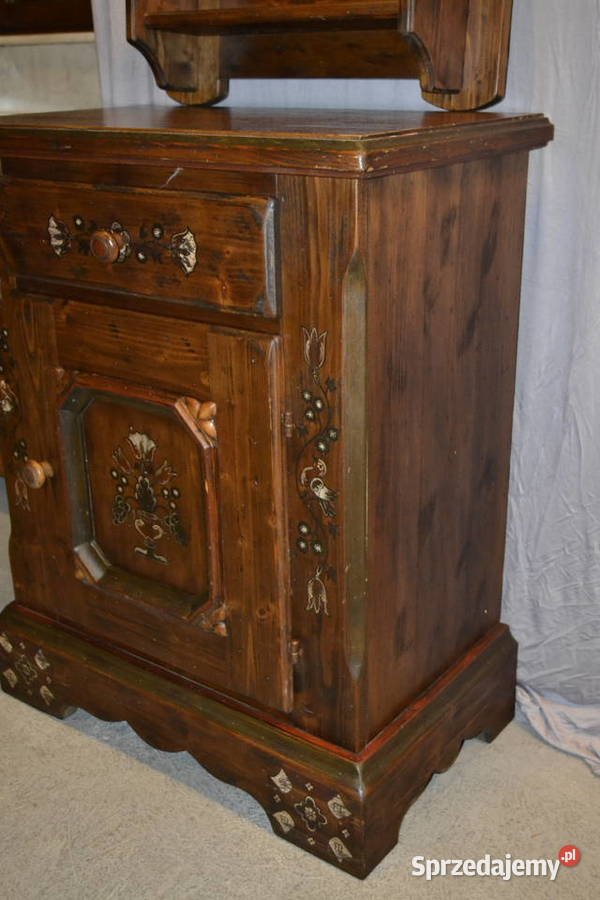 szafka z lustrem ręcznie malowana Będzin