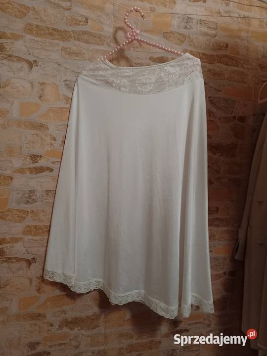 4042 LXL Ekskluzywna biała półhalka z koronką z Inna marka Kraków