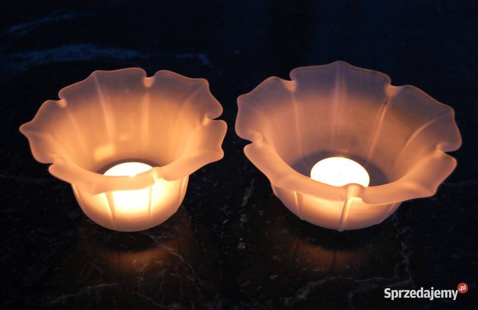 Boda Sweden handmade świecznik kwiat matowe Lublin