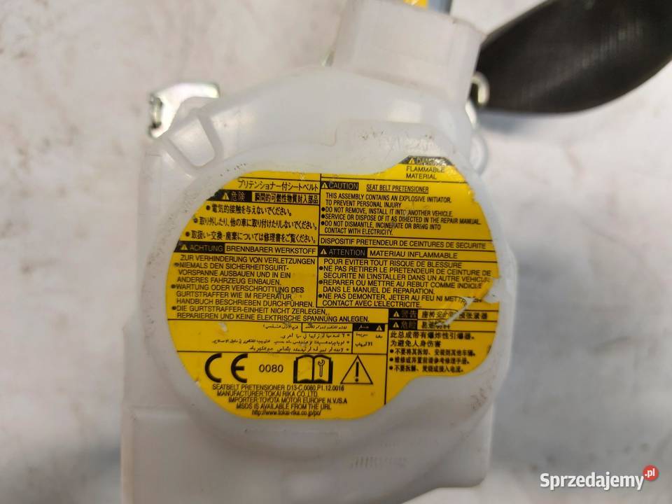 TOYOTA PRIUS IV 4 Pas bezpieczeństwa przód prawy Pasy bezpieczeństwa